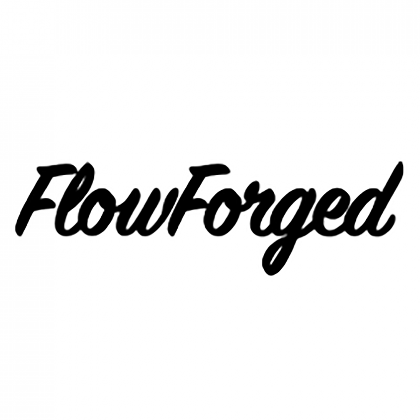 FlowForged Sticker | 25 cm | Weiß